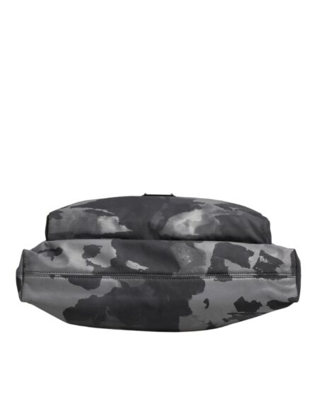 Gray Camo Cotton Multiple Compartments Tote Bag - Image 6