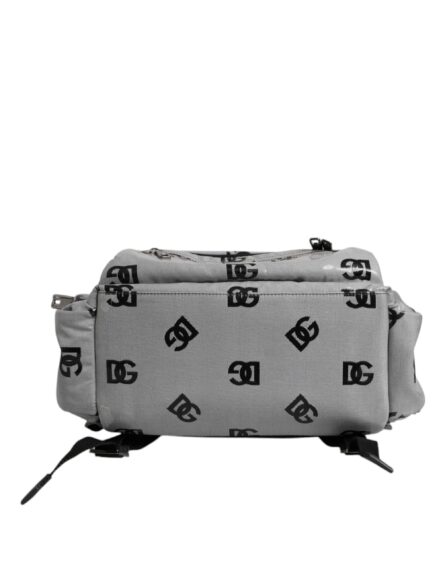 Polyester Gray Black DG Logo Plaque Backpack Bag - Image 6