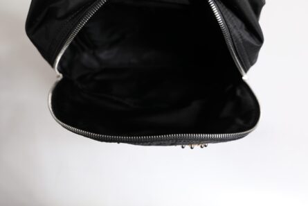 Black Nylon #DGFAMILY Embellished Backpack VULCANO Bag - Image 8