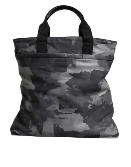 Black Camouflage Shoulder Strap Logo Plaque Bag - Image 5