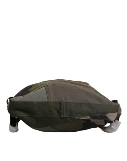 Military Green Patchwork Rucksack Backpack Bag - Image 3