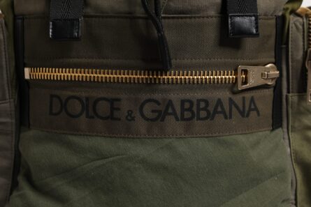 Military Green Patchwork Travel Backpack Bag - Image 3