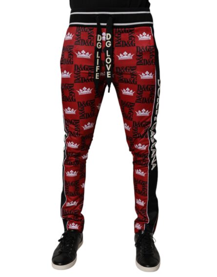 Red Crown Logo Monogram Men Sweatpants Pants - Image 7