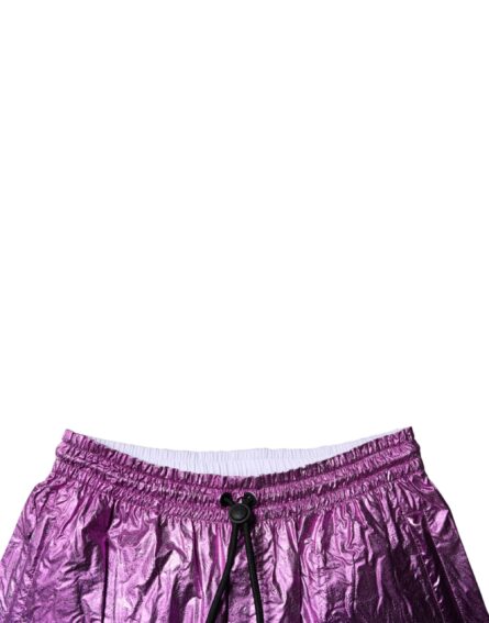Metallic Pink Purple Two Tone Bermuda Shorts - Image 5