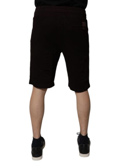 Maroon Cotton Sweatshorts Men Bermuda Shorts - Image 4