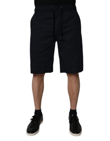 Black Cotton Sweatshorts Men Bermuda Shorts - Image 7