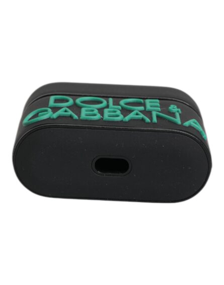 Black Orange Silicone Embossed Logo Airpods Case - Image 5