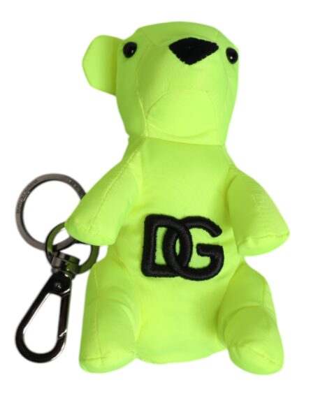 Green Bear Embroidered Logo Keychain Clasp Keyring - Image 2