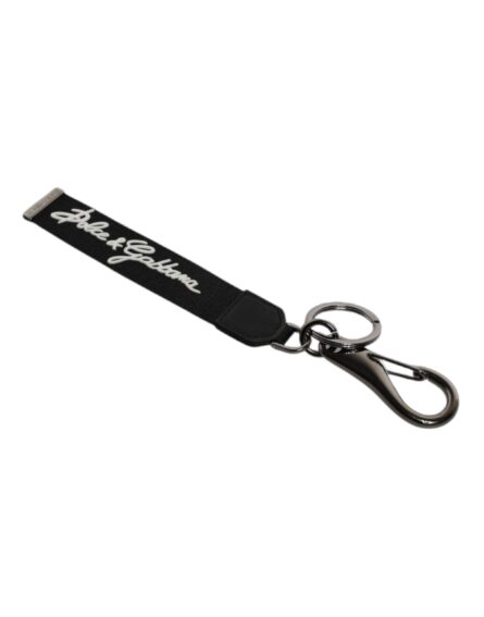Black White DG Logo Silver Men Keychain Polyester Keyring - Image 8
