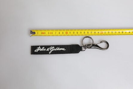 Black White DG Logo Silver Men Keychain Polyester Keyring - Image 9