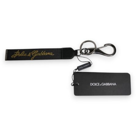 Black Logo Nylon Silver Brass Men Holder Keychain Keyring - Image 3