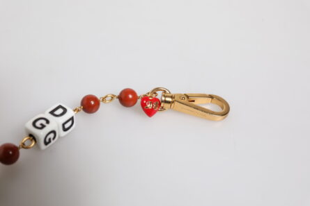 Multicolor Gold Tone Brass Chain DG Logo Dice Bracelet - Image 4