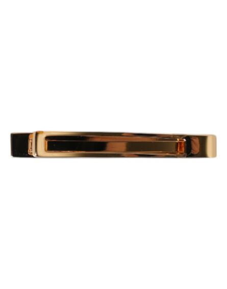 Gold Tone Brass Logo Branded Tie Clip Bar - Image 7