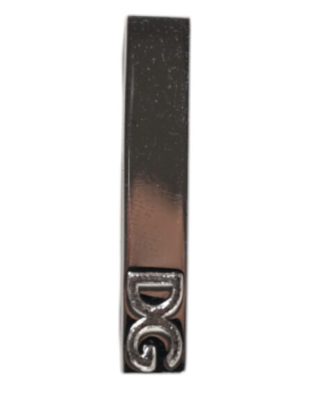 Silver Tone Brass Logo Branded Tie Clip Bar - Image 6