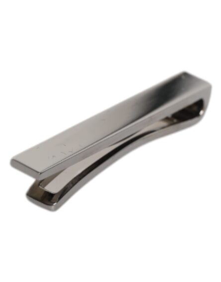 Black Tone Brass Logo Branded Tie Clip Bar - Image 6