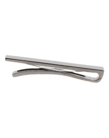 Black Tone Brass Logo Branded Tie Clip Bar - Image 4