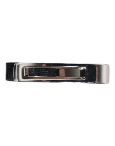 Silver Tone Brass Logo Branded Tie Clip Bar - Image 10