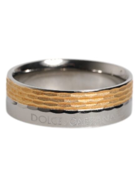 Gold Silver Tone Real Brass DG Logo Ring - Image 2