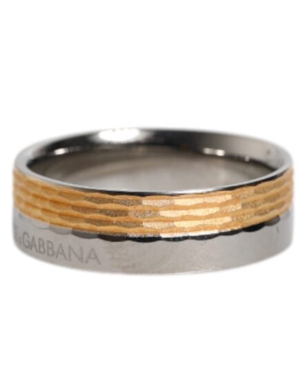 Gold Silver Tone Real Brass DG Logo Ring - Image 3