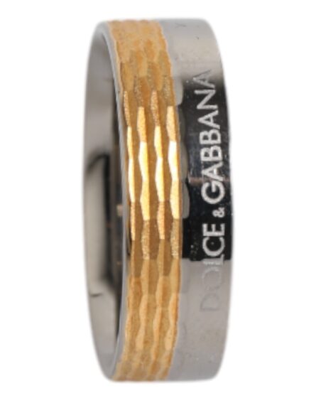 Gold Silver Tone Real Brass DG Logo Ring - Image 6