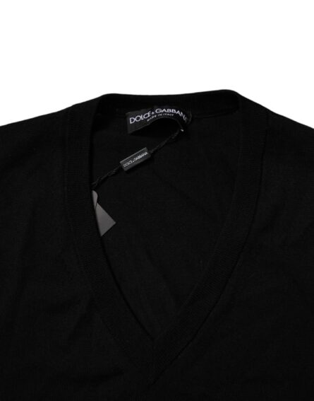Black Camouflage V-neck Pullover Sweater - Image 6