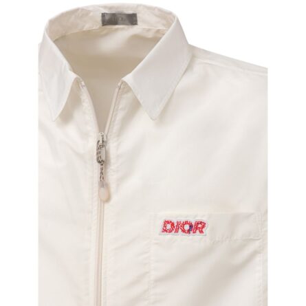 White Polyester Shortsleeve Shirt - Image 3