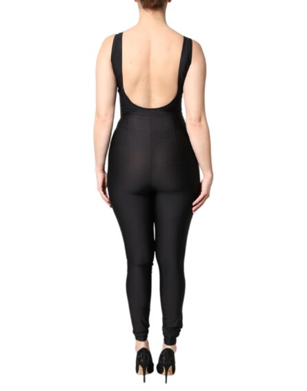 Black Sleeveless Bodycon Women Jumpsuit Dress - Image 4