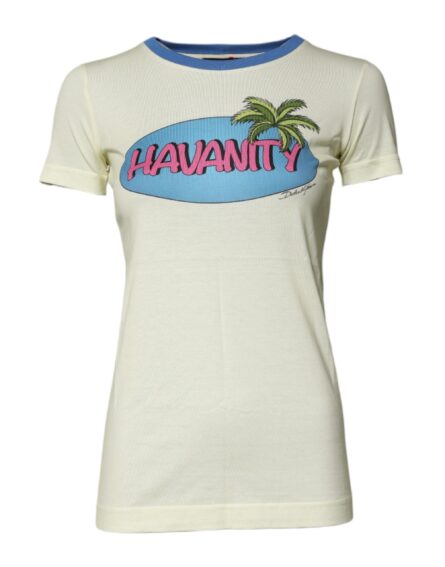 Light Yellow Cotton Short Sleeve T-shirt - Image 6