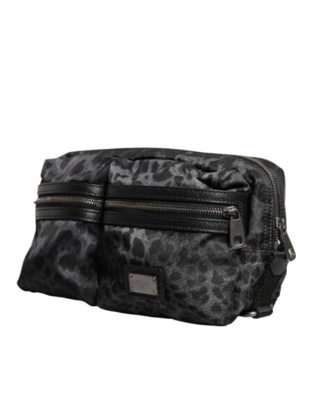 Black Gray Leopard DG Logo Belt Waist Fanny Pack Bag - Image 10