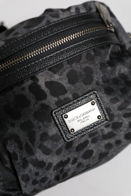 Black Gray Leopard DG Logo Belt Waist Fanny Pack Bag - Image 6