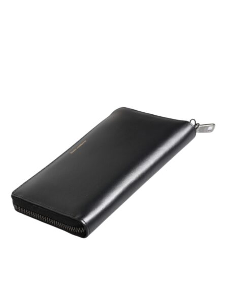 Black Blue Exotic Leather Embossed Continental Wallet - Image 12