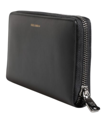Black Blue Exotic Leather Embossed Continental Wallet - Image 9