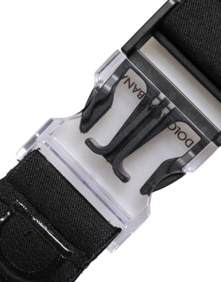 Black Stretch Polyester Rubberised DG Logo Keychain - Image 3