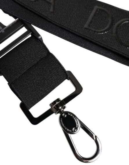 Black Stretch Polyester Rubberised DG Logo Keychain - Image 8