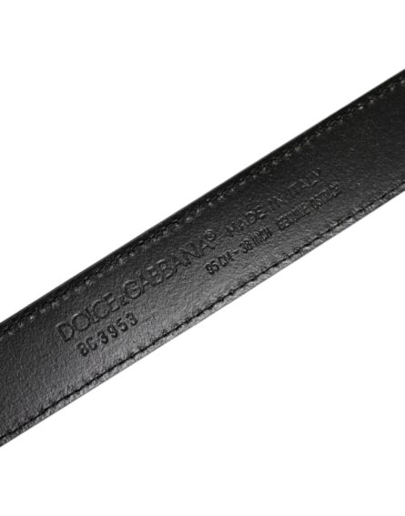 Green Ostrich Leather Silver Metal Buckle Belt - Image 5