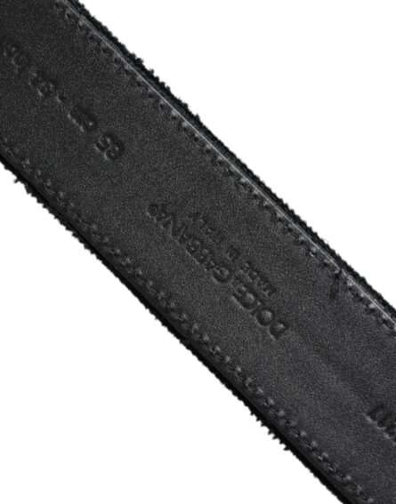 Black Cotton Silver Tone Metal Buckle Belt - Image 5