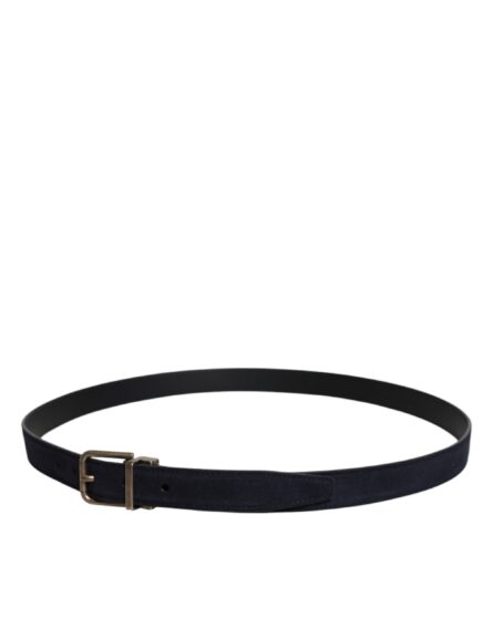 Black Goat Leather Metal Buckle Classic Belt - Image 3