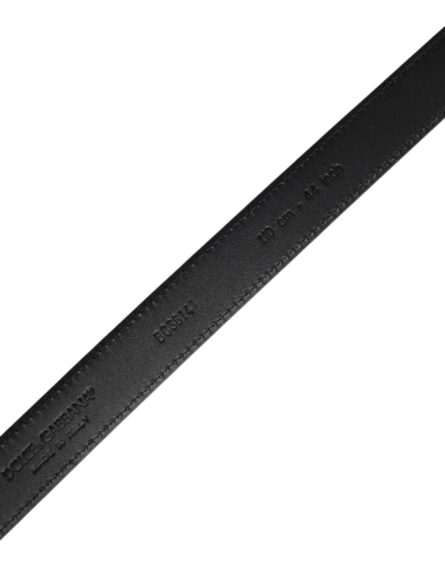 Black Goat Leather Metal Buckle Classic Belt - Image 11