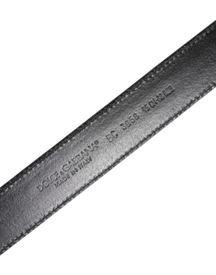Black Brown Leather Classic Metal Buckle Belt - Image 4
