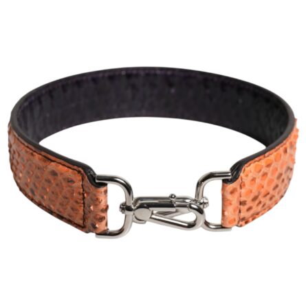 Black Beige Exotic Leather Bag Shoulder Strap - Image 8