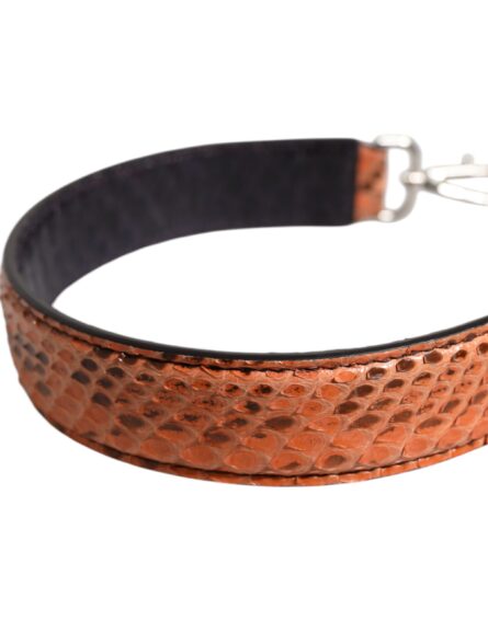 Black Beige Exotic Leather Bag Shoulder Strap - Image 11
