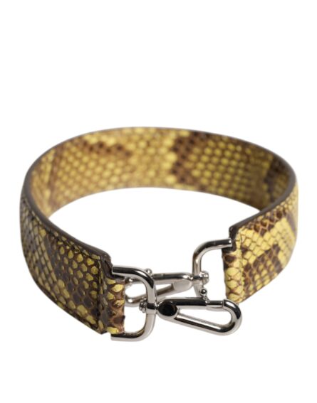 Yellow Exotic Leather Bag Shoulder Strap - Image 6