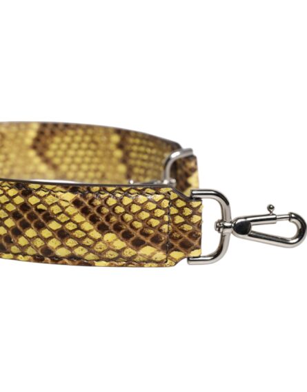 Yellow Exotic Leather Bag Shoulder Strap - Image 3