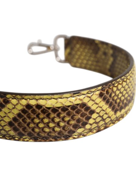 Yellow Exotic Leather Bag Shoulder Strap - Image 4