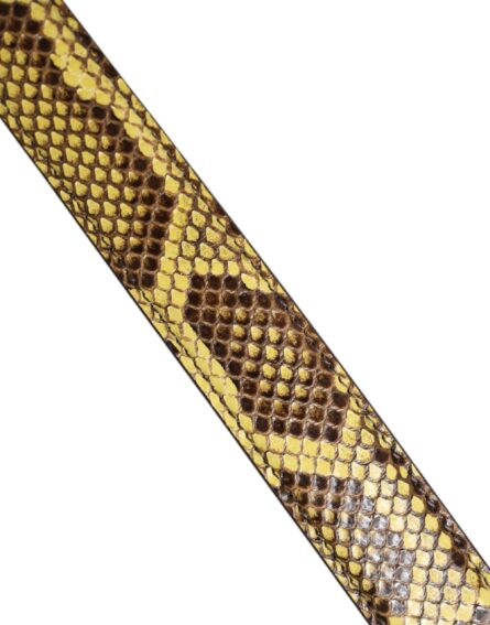 Yellow Exotic Leather Bag Shoulder Strap - Image 9