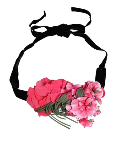 Multicolor Floral Applique Detail Tie Belt - Image 8
