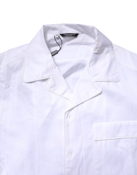 White Cotton Shirt Pants Pajama Set Sleepwear - Image 13