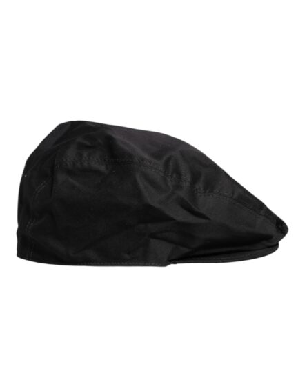 Black Cotton Newsboy Capello Cabbie Hat - Image 10