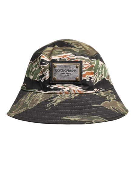 Multicolor DG Plaque Wide Brim Bucket Hat - Image 2