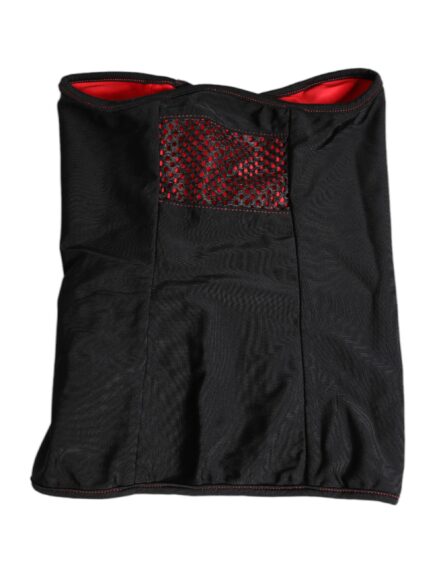 Black Nylon Knitted Neck Warmer Balaclava Scarf - Image 2